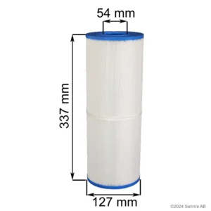 Spafilter som är tvättbart och motsvarar Darlly SC706 40506, Pleatco PRB50-IN och Viskan 50758